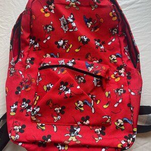 Disney Mickey Mouse Through the Years Backpack Red NEW